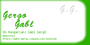 gergo gabl business card