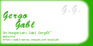 gergo gabl business card